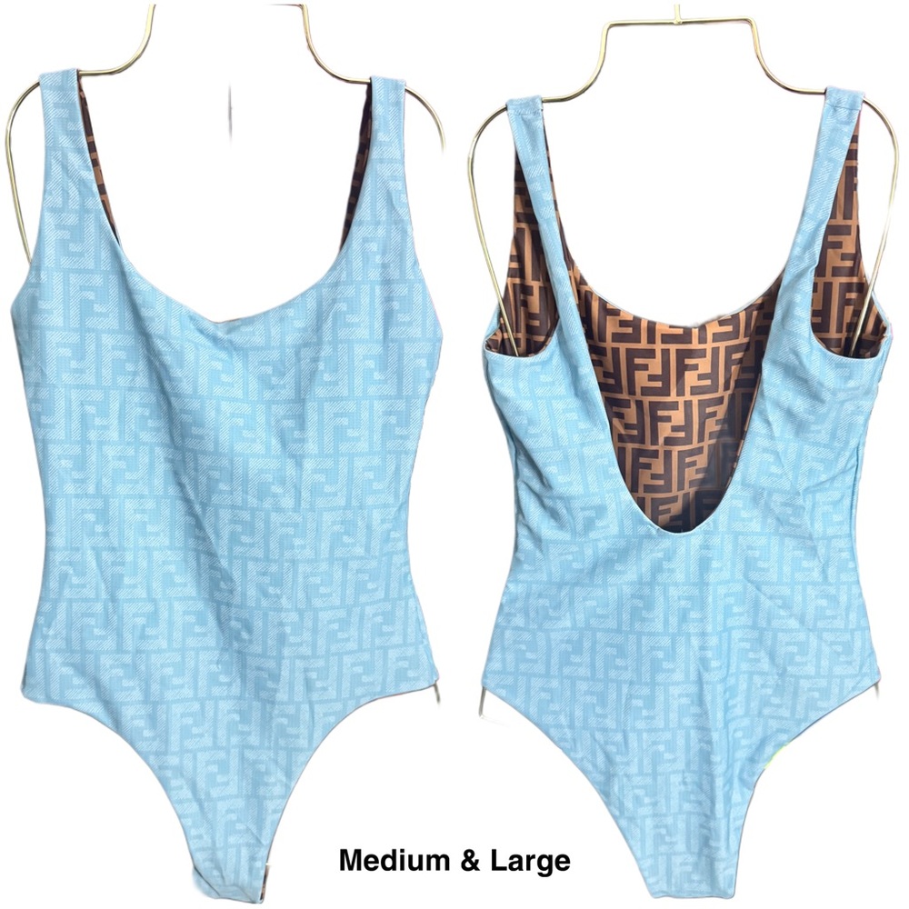 Baby Blue reversible One-Piece Swimsuit